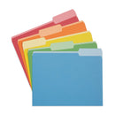 File Folders, Letter Size, 1/3 Cut, Assorted Colors (-312,-313,-314,-315,-316 colors), 200 Pack Blue Summit Supplies 