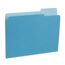 File Folder, Two Tone, Letter Size, Blue (-312 color), 100 Pack Blue Summit Supplies 