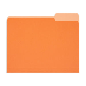 File Folder, Two Tone, Letter Size, Orange (-315 color), 100 Pack Blue Summit Supplies 