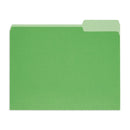 File Folder, Two Tone, Letter Size, Green (-314 color), 100 Pack Blue Summit Supplies 