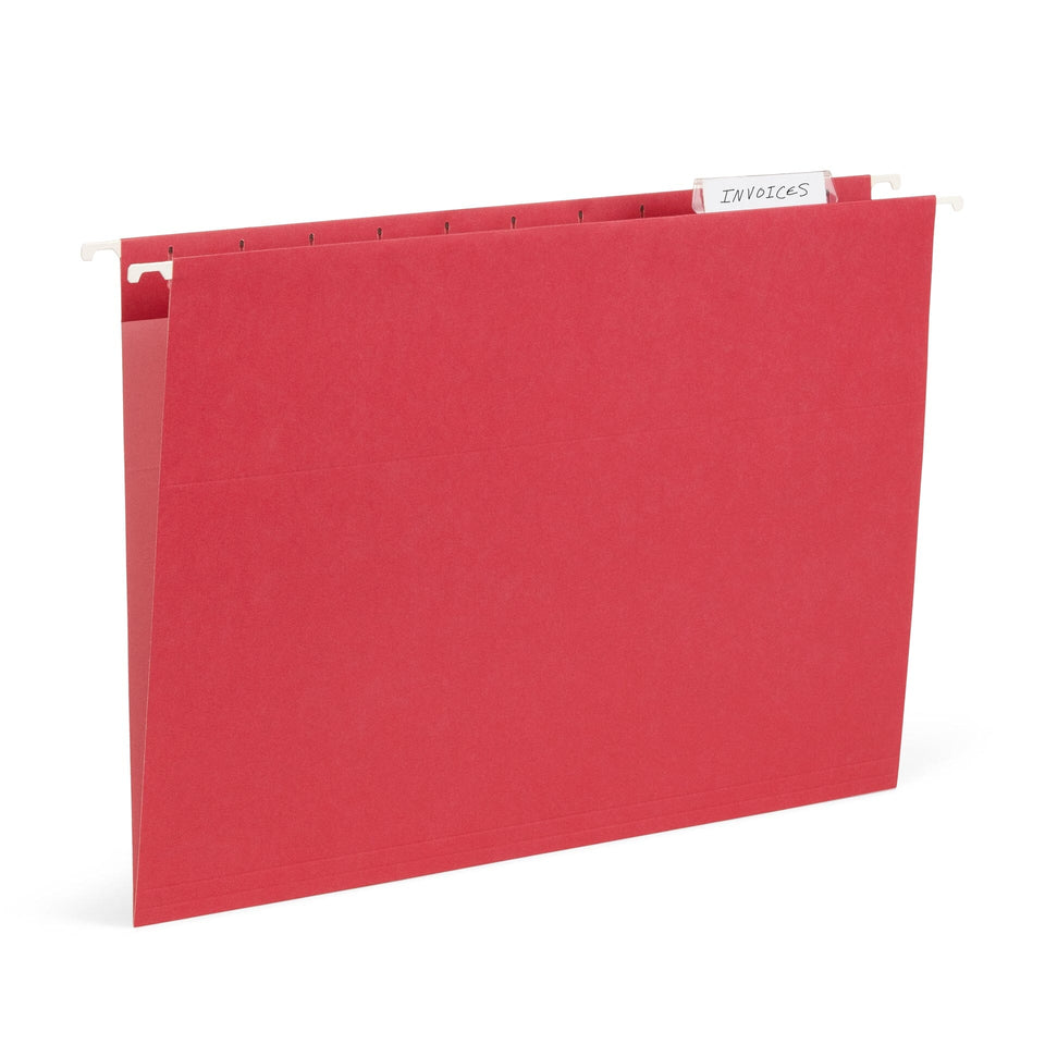 Hanging File Folders, Letter Size, Red, 25 pack Blue Summit Supplies 