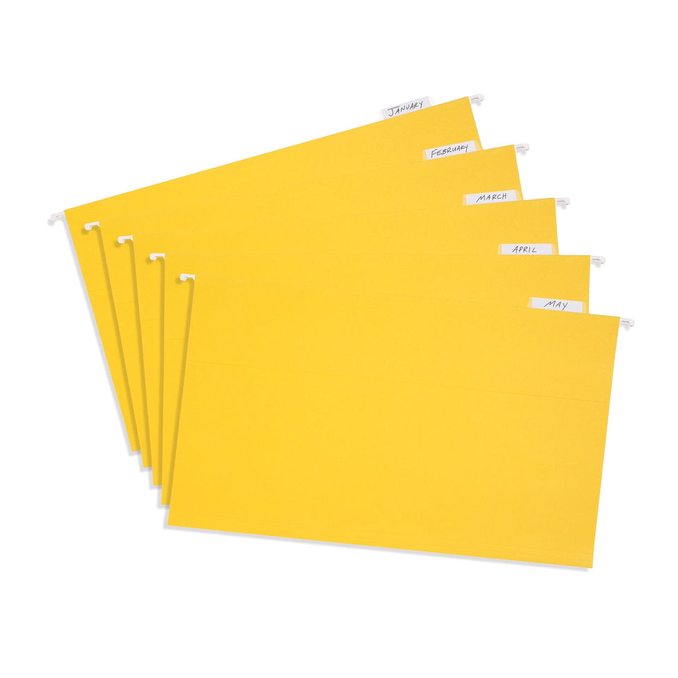 Hanging File Folders, Legal Size, Yellow, 25 pack Blue Summit Supplies 