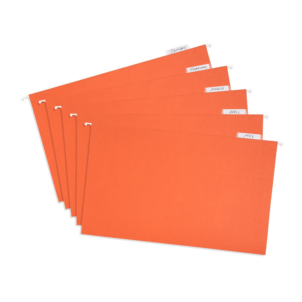 Hanging File Folders, Legal Size, Orange, 25 pack Blue Summit Supplies 