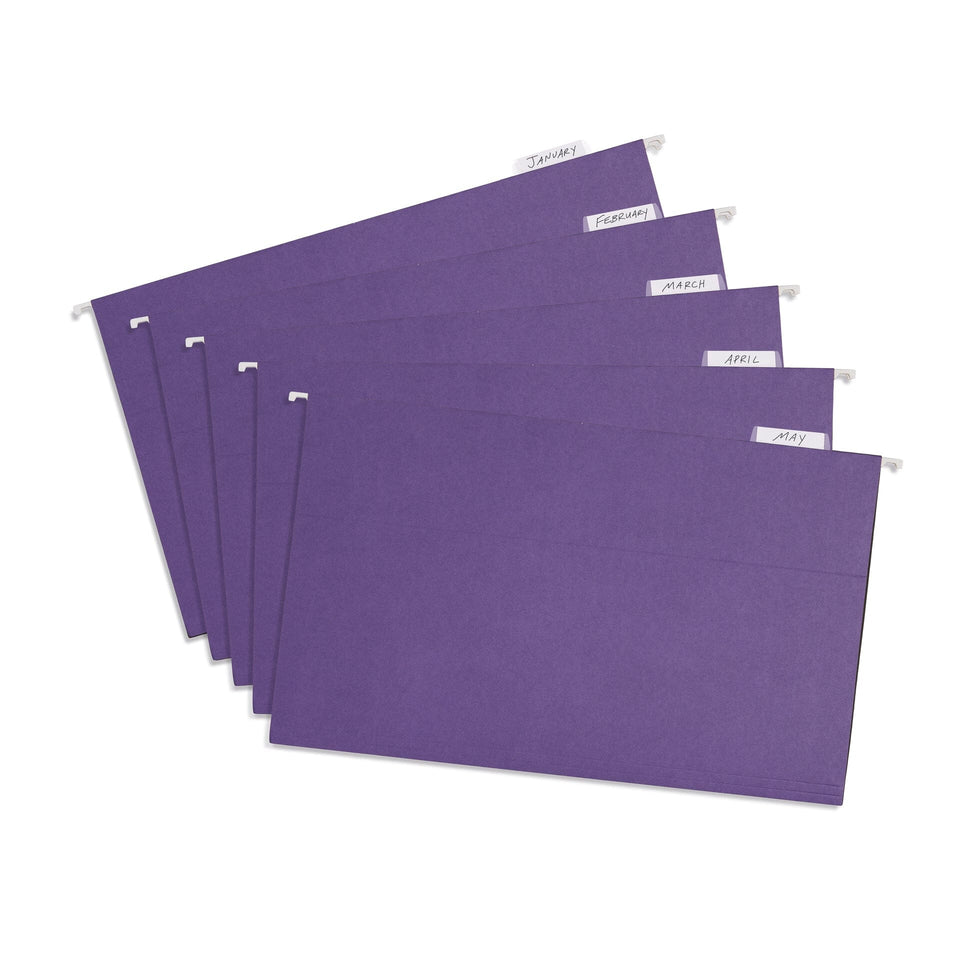 Hanging File Folders, Legal Size, Purple, 25 pack Blue Summit Supplies 