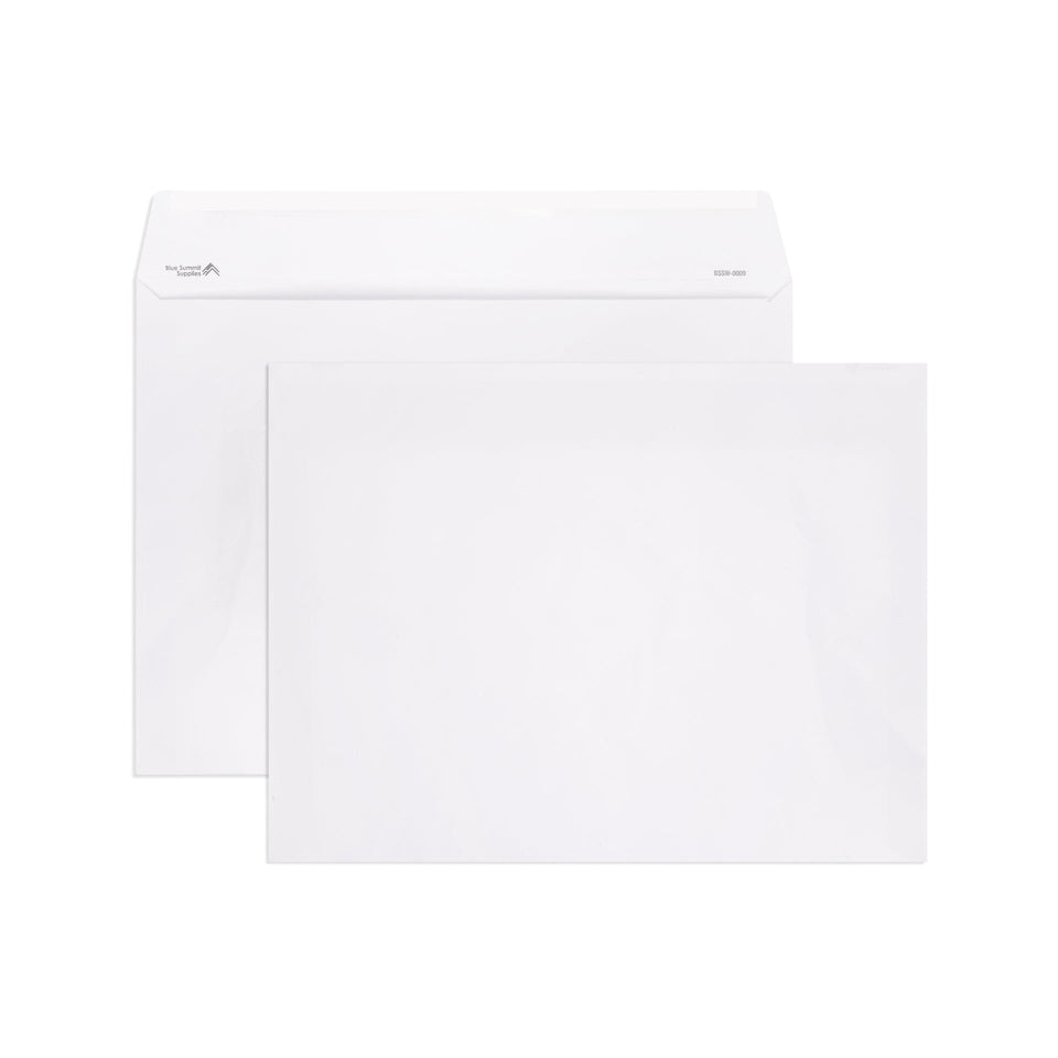 Blue Summit Supplies 100 9” x 12” Booklet Envelopes, White Wove 24lb,