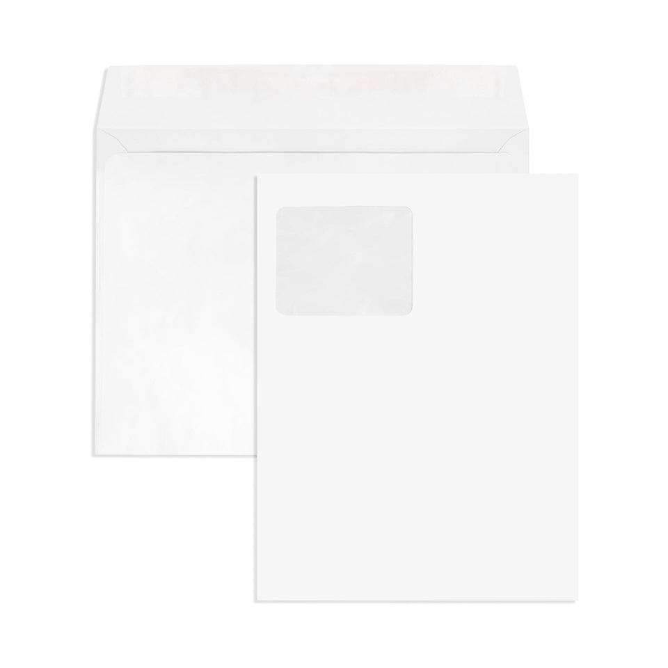 Blue Summit Booklet Envelopes with Window for Bulk Business Mailing, 9” x 12” Envelope with Outside Seam and Gummed Seal, 28lb White Wove Paper, 500 Envelopes Blue Summit Supplies 