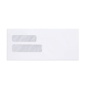 500 No. 10 Double Window Security Envelope, Diagonal Seam, Gummed Seal, Perfect for Statements, QuickBooks Invoices, and Return Envelopes, Number 10 Size, 4 1/8 X 9 ½ Blue Summit Supplies 