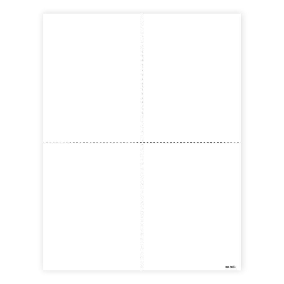 Blue Summit Supplies Tax Forms, Blank W2 4-Up (Down), 500-pack