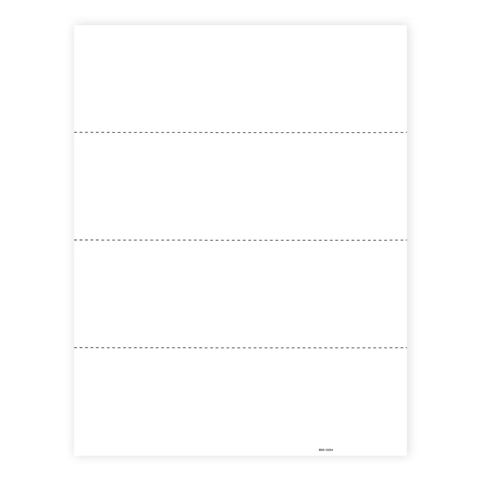 2025 Blue Summit Supplies Tax Forms, Blank W2 4-Up Horizontal Tax Forms, 100-Count (4 Down Forms)