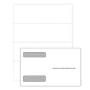Blank W2 4 Up Horizontal Tax Forms with Self Seal Envelopes, 25 Four Part Forms and 25 Envelopes