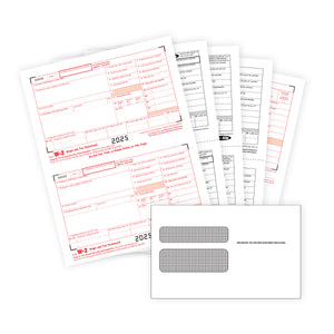 2025 Blue Summit Supplies Tax Forms, W2 4 Part Tax Forms Bundle with Self Seal Envelopes, 25-Count