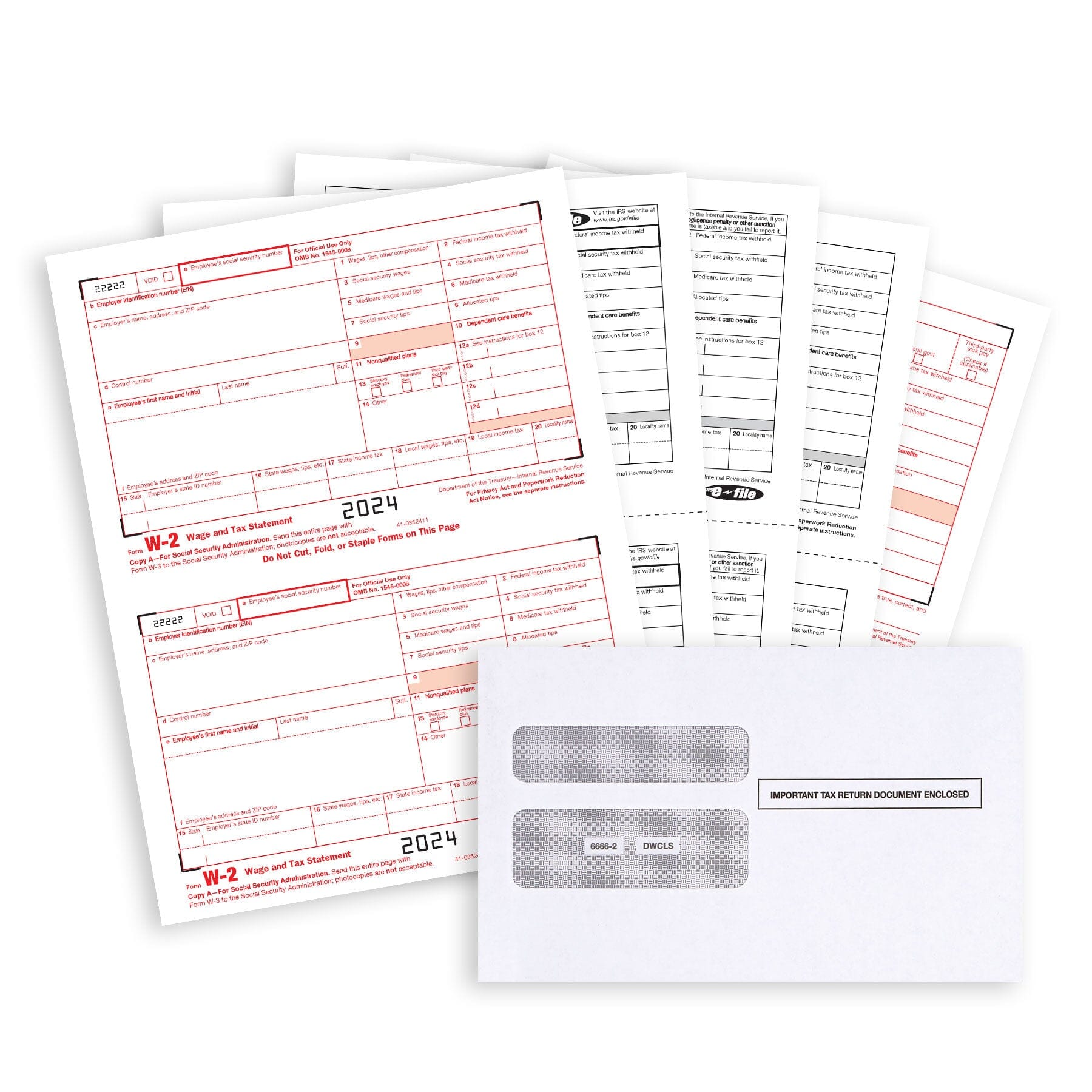 2024 Blue Summit Supplies Tax Forms, W2 4 Part Tax Forms