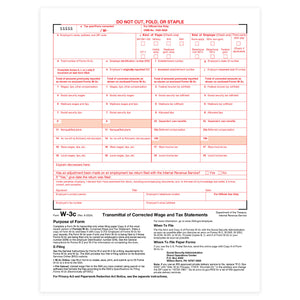 2024 Blue Summit Supplies W3-C Wage Correction Form, 5 Pack