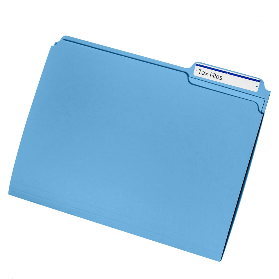 File Folders, Letter Size, Blue, 200 Folders Blue Summit Supplies 