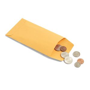 #7 Coin Envelopes, Gummed Seal, 500 Pack Envelopes Blue Summit Supplies 