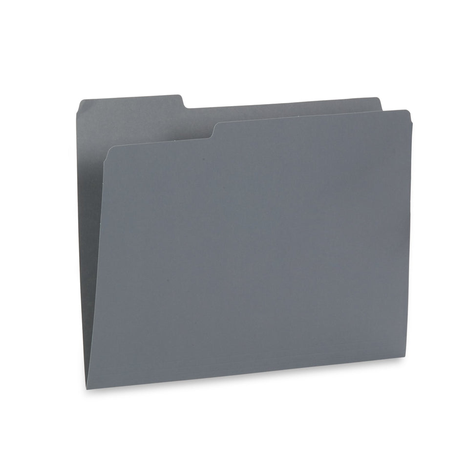 Blue Summit Supplies Grayscale File Folders, Letter Size, 1/3 Tab Cut, 100-Pack File Folders Blue Summit Supplies 