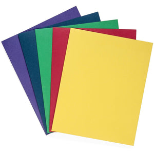 Two Pocket Folders, Assorted Colors, 25 Pack Folders Blue Summit Supplies 