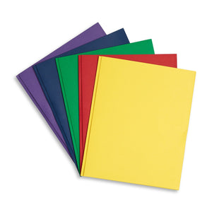 Two Pocket Folders with Prongs, Assorted Colors, 50 Pack Folders Blue Summit Supplies 