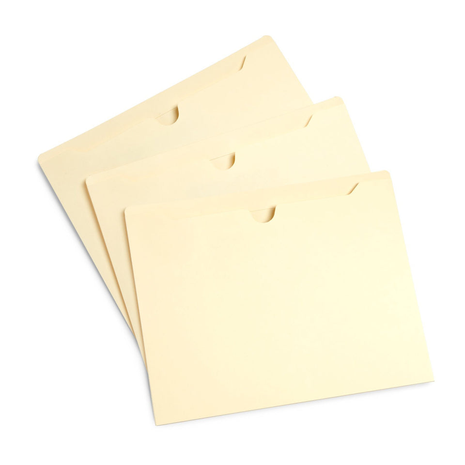 File Jacket, Letter Size, Manila, 100 Pack Folders Blue Summit Supplies 