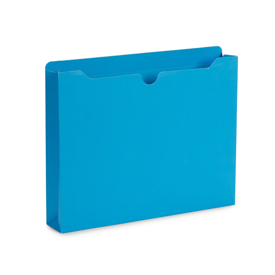 2" Expanding File Jacket, Letter Size, Assorted Colors, 25 Pack Folders Blue Summit Supplies 