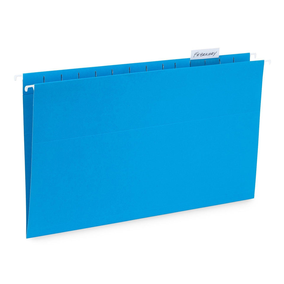 Hanging File Folders, Legal Size, Assorted Colors, 25 Pack Folders Blue Summit Supplies 