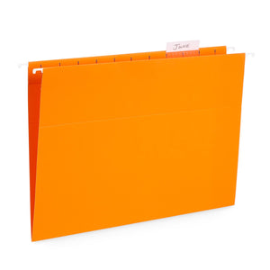 Hanging File Folders, Letter Size, Orange, 25 Pack Folders Blue Summit Supplies 