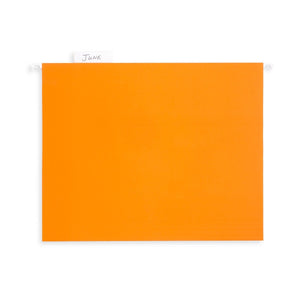 Hanging File Folders, Letter Size, Orange, 25 Pack Folders Blue Summit Supplies 
