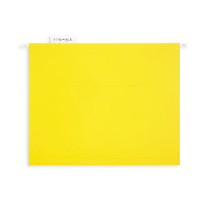 Hanging File Folders, Letter Size, Yellow, 25 Pack Folders Blue Summit Supplies 