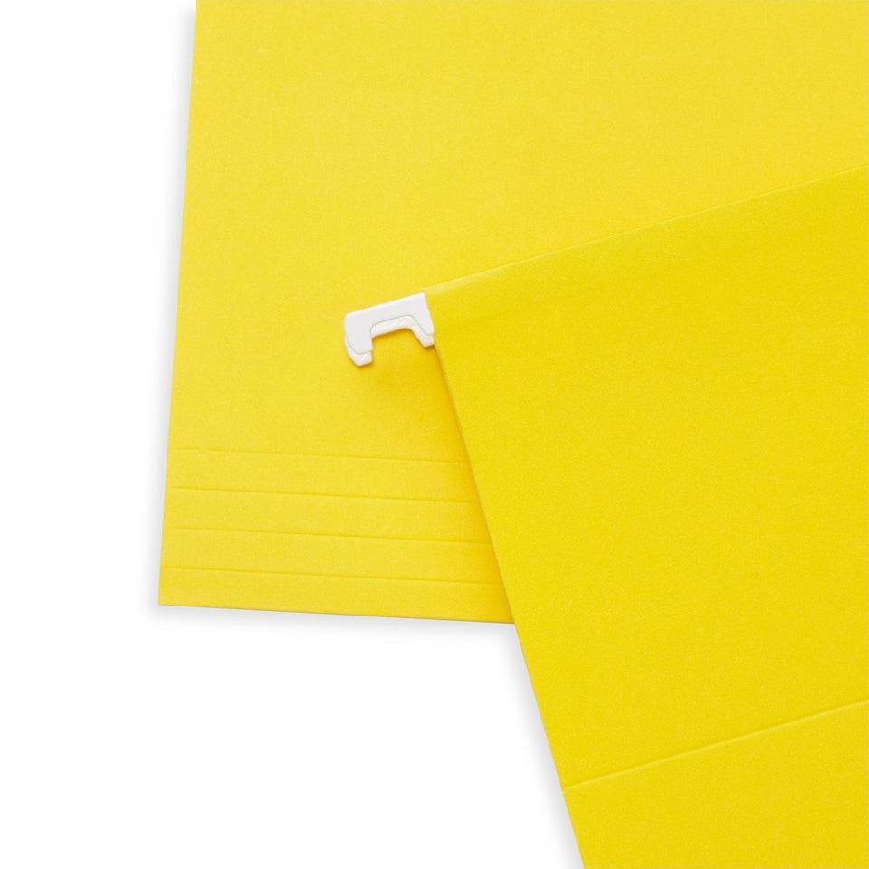Hanging File Folders, Letter Size, Yellow, 25 Pack Folders Blue Summit Supplies 