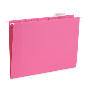 Hanging File Folders, Letter Size, Pink, 25 Pack Folders Blue Summit Supplies 