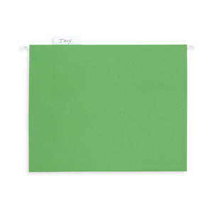 Hanging File Folders, Letter Size, Green, 25 Pack Folders Blue Summit Supplies 