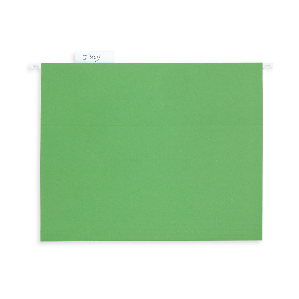 Hanging File Folders, Letter Size, Green, 25 Pack Folders Blue Summit Supplies 
