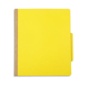 Classification Folders with 2 Dividers, Letter Size, Yellow, 10 Count Folders Blue Summit Supplies 