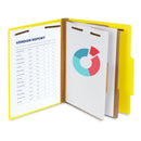 Classification Folders with 2 Dividers, Letter Size, Yellow, 10 Count Folders Blue Summit Supplies 