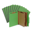 Classification Folders with 2 Dividers, Letter Size, Green, 10 Count Folders Blue Summit Supplies 