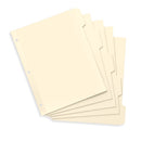 3 Ring Binder Dividers, 1/5 Cut Tabs, Manila, 100 Pack Binder Dividers Blue Summit Supplies 