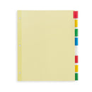 Tabbed Binder Dividers, 1/8 Cut Plastic Tabs, Colored, 6 Sets Binder Dividers Blue Summit Supplies 