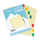 Tabbed Binder Dividers, 1/8 Cut Plastic Tabs, Colored, 6 Sets Binder Dividers Blue Summit Supplies 