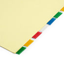 Tabbed Binder Dividers, 1/8 Cut Plastic Tabs, Colored, 6 Sets Binder Dividers Blue Summit Supplies 