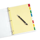 Tabbed Binder Dividers, 1/8 Cut Plastic Tabs, Colored, 6 Sets Binder Dividers Blue Summit Supplies 