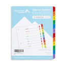 12 Month Dividers for 3-Ring Binders, 6 Sets Binder Dividers Blue Summit Supplies 
