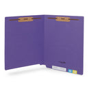 End Tab Fastener File Folders, Letter Size, Purple, 50 Pack Folders Blue Summit Supplies 