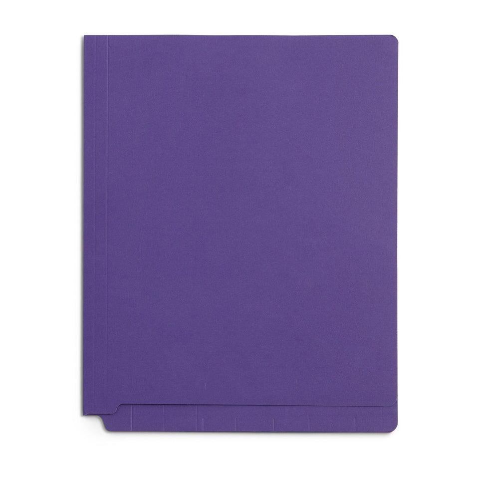 End Tab Fastener File Folders, Letter Size, Purple, 50 Pack Folders Blue Summit Supplies 