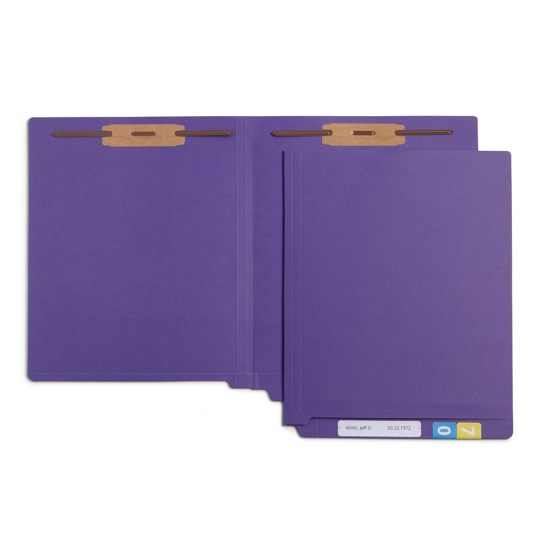 Blue Summit Supplies Fastener Folders, Reinforced, Letter, End Tab, Pu