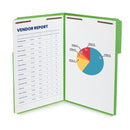 Fastener File Folders, Legal Size, Green, 50 Pack Folders Blue Summit Supplies 