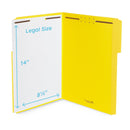 Fastener File Folders, Legal Size, Yellow, 50 Pack Folders Blue Summit Supplies 