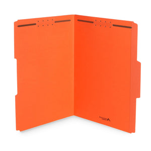 Fastener File Folders, Legal Size, Orange, 50 Pack Folders Blue Summit Supplies 