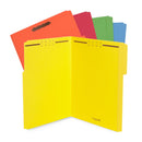 Fastener File Folders, Legal Size, Assorted Colors, 50 Pack Folders Blue Summit Supplies 