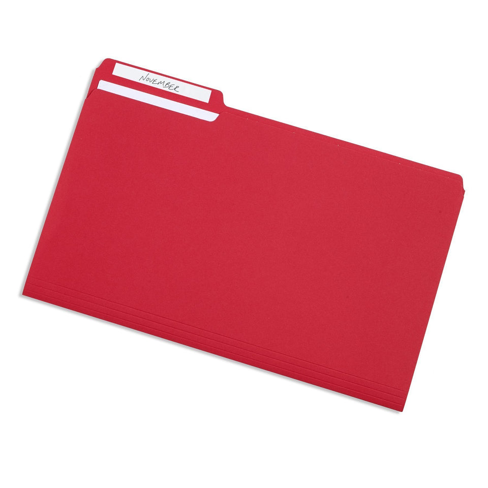 File Folders, Legal Size, Red, 100 Pack Folders Blue Summit Supplies 