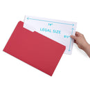 File Folders, Legal Size, Red, 100 Pack Folders Blue Summit Supplies 